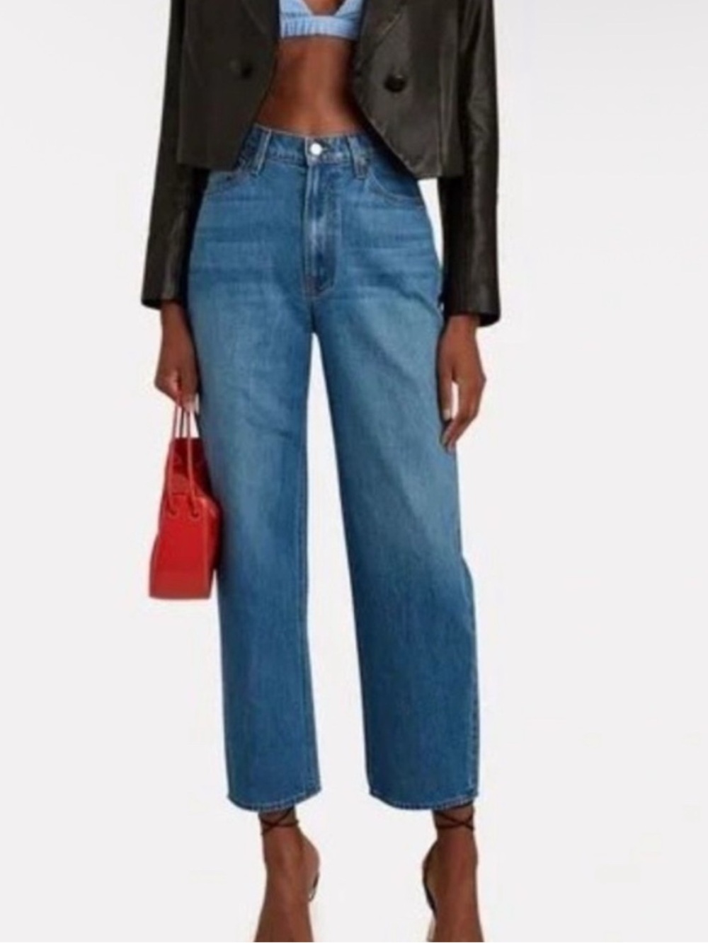 MOTHER SNACKS High Waist Double Stack Ankle Jeans 29
